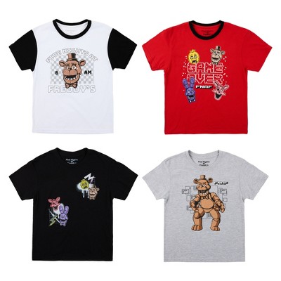 Five Nights at Freddy's Value 4-Pack of Youth Boy's Short Sleeve Tees