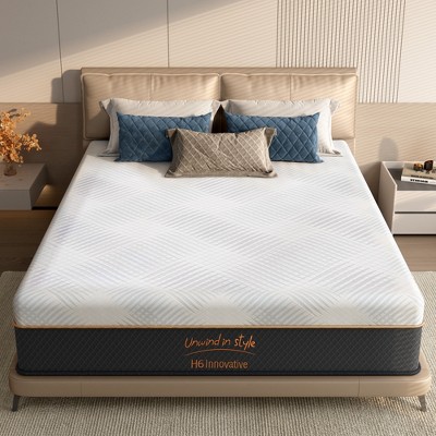 CSBDHOME 12 Inch Hybrid Mattress in a Box with Memory Foam and High-Grade Cotton Top