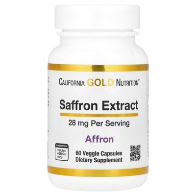 Saffron Extract with Affron, Premium Saffron (Crocus sativus ) Extract Standardized to 3.5% Lepticrosalides, 28 mg, 60 Veggie Capsules