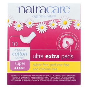 Natracare Organic Cotton Ultra Extra Pads Super - 10 ct - 1 of 4