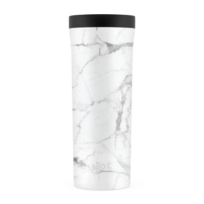 Ello Arabica 18oz Stainless Steel Vacuum Insulated Travel Mug Marble: Coffee Mugs Travel, Drink-Thru Lid, Hand Wash