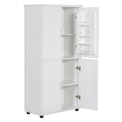 Dexmalle Tall and Wide Bathroom Floor Storage Cabinet