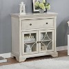 Evadra Hallway Cabinet Antique White - HOMES: Inside + Out: MDF & Poplar, Bracket Feet, Concealed Shelves - 2 of 4